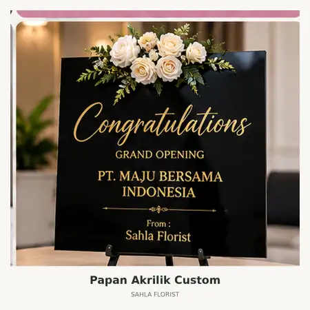 Papan Bunga Akrilik Tana Toraja